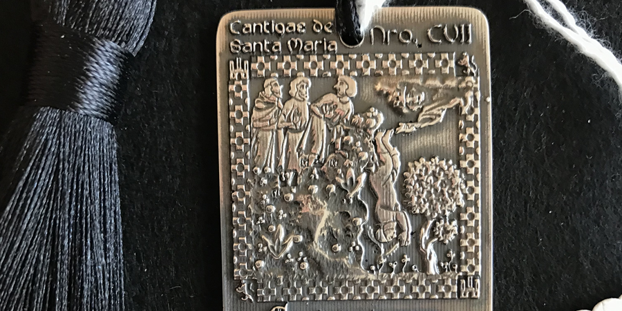 Marcapáginas (pequeño) -Cantigas de Santa María.  Cantiga nº107-